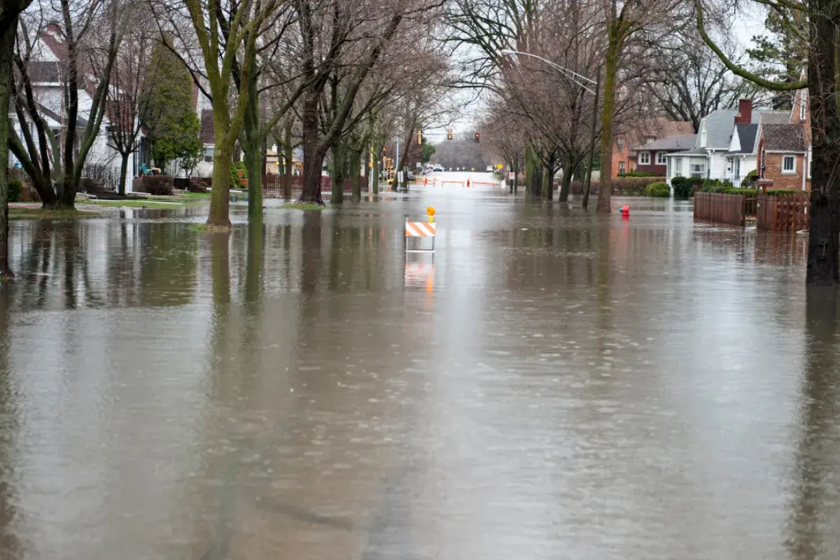 Flooded Florida Neighborhood