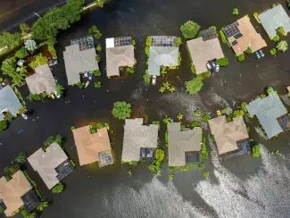 Flooded Florida Neighborhood