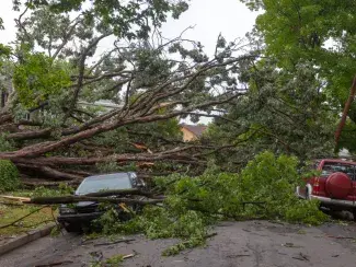 Damage from a hurricane