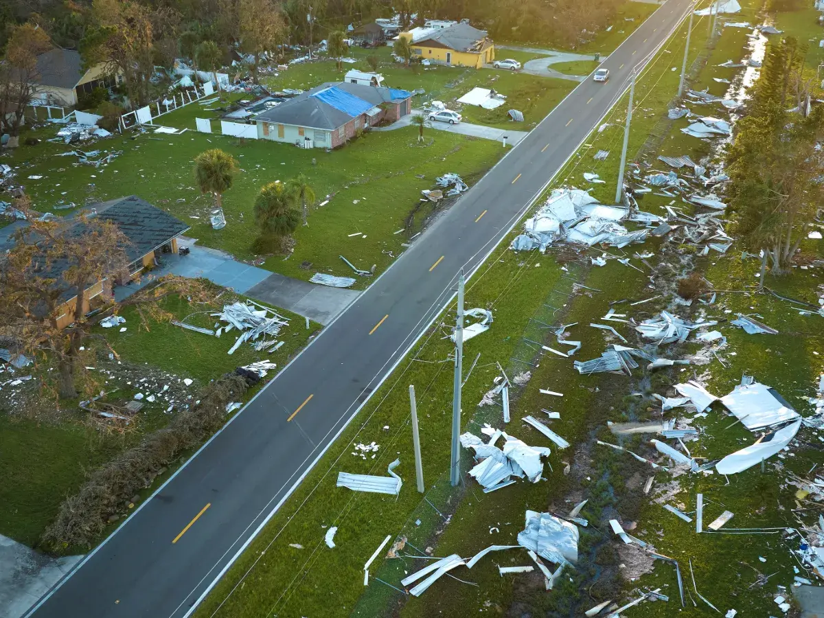 Hurricane damage