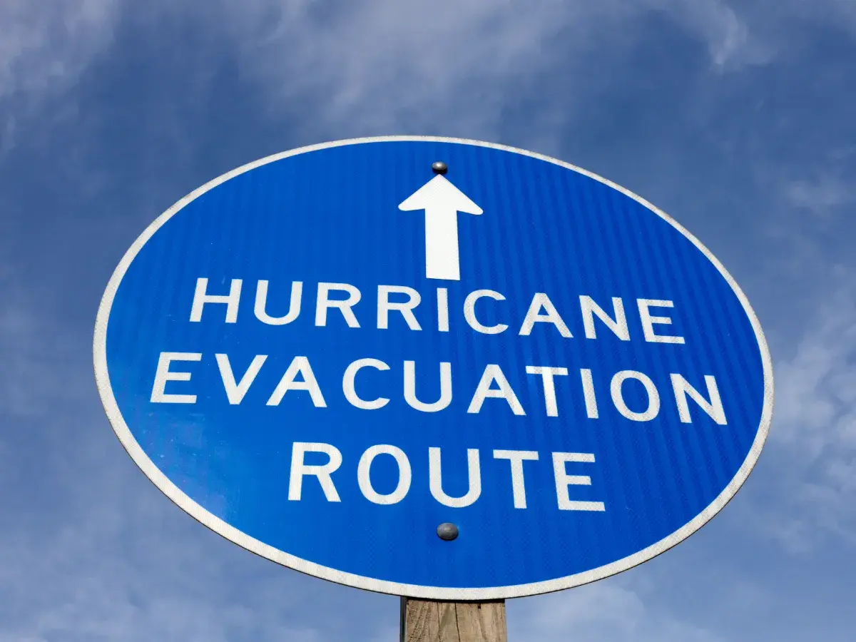 Evacuation route sign