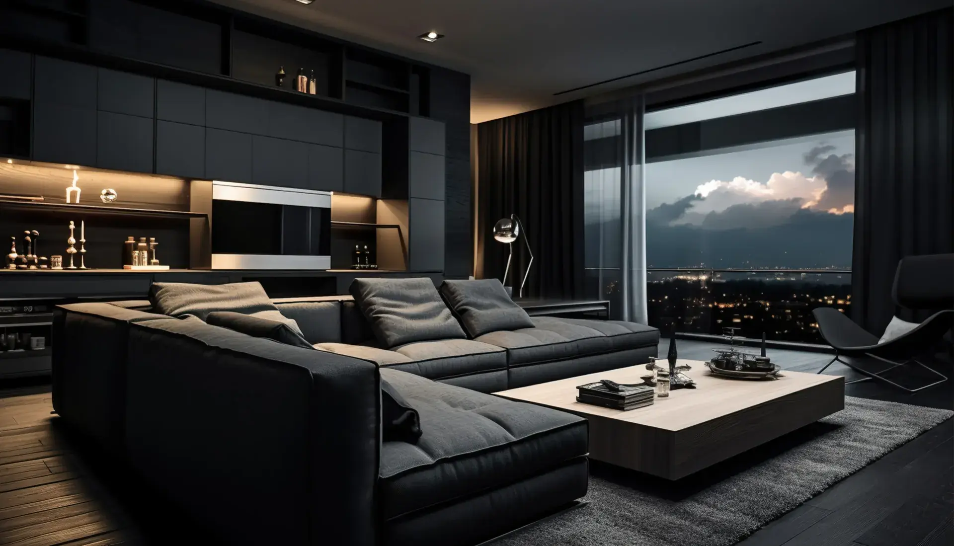 Moody Well-Appointed Living Room