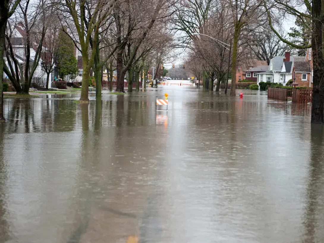 Flooded Florida Neighborhood