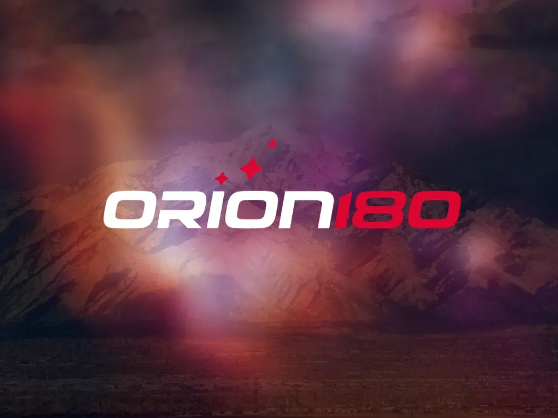 Orion180 logo over a graphic representation of Salt Lake City